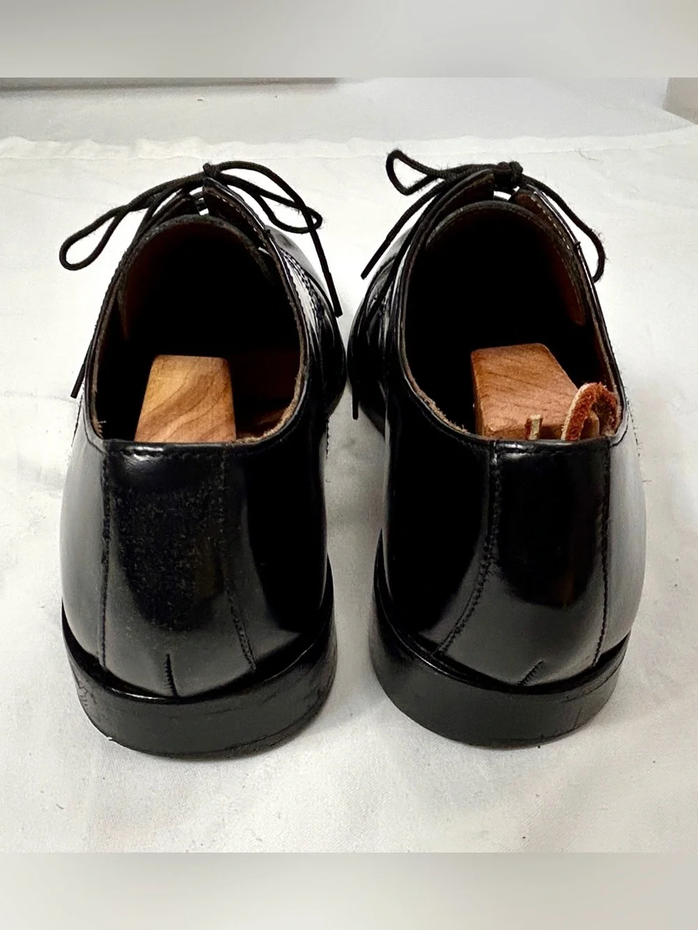 Florsheim Black Leather Cap Toe Dress Shoes with Leather Sole 10D